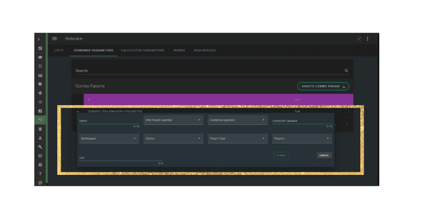 Combined Parameter List