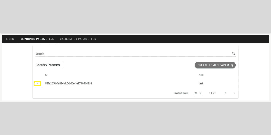 Calculated Parameter List