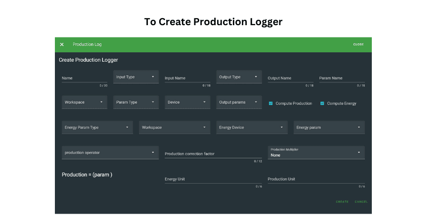 Production Logger Creation