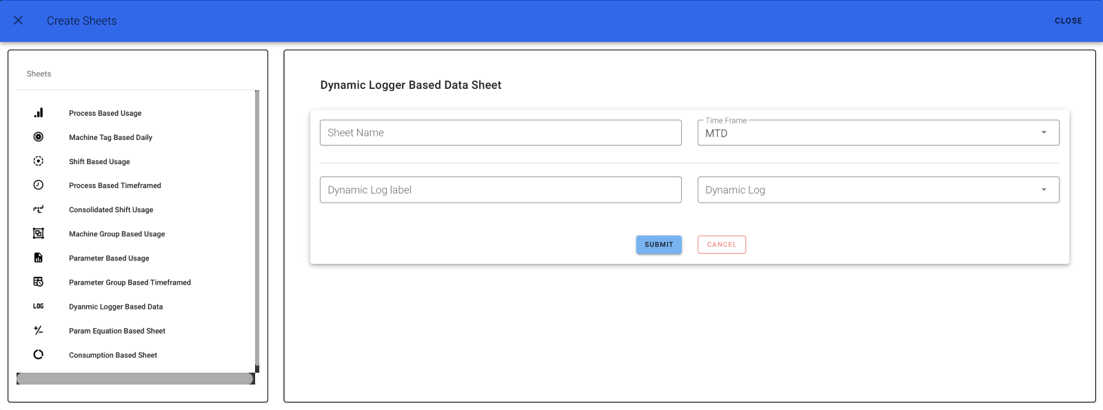 Machine Tag Based Sheet List